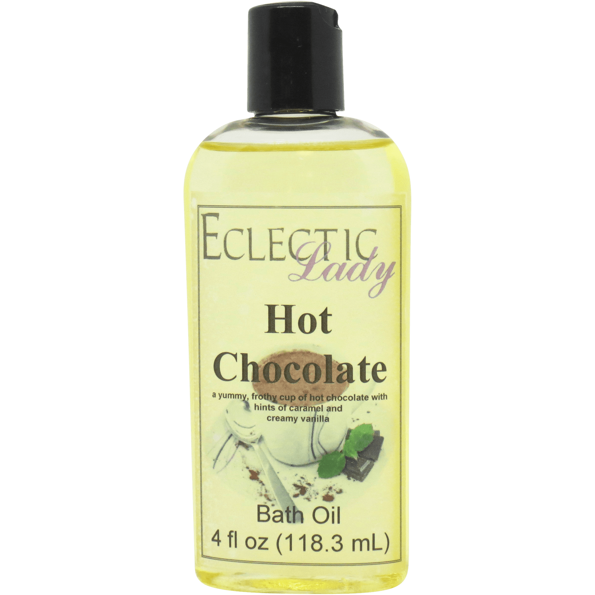 Hot Chocolate Bath Oil - Scented Body Oil - Relaxing & Moisturizing Bathing Oil - Fragrance Body Oil For Dry & Rough Sensitive Skin - 4 oz