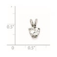 thumbnail image 2 of Sterling Silver Heart CZ Pendant QP20, 2 of 4