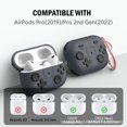 thumbnail image 3 of Estuche para Airpods Pro 2 generación 2022/2023 y Airpods Pro 2019 Estuche de uso rudo con llavero Soporte de carga inalámbrica YXJ (gris), 3 of 5