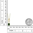 thumbnail image 6 of Gem Stone King 14K Yellow Gold Green Chrome Diopside and Lab Grown Diamond Pendant Necklace for Women | 1.23 Cttw | Gemstone Birthstone | Oval 8X6MM | With 18 inch Chain, 6 of 6