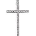 thumbnail image 4 of 1/2 CTW Diamond Cross Pendant in 14k White Gold, 4 of 5