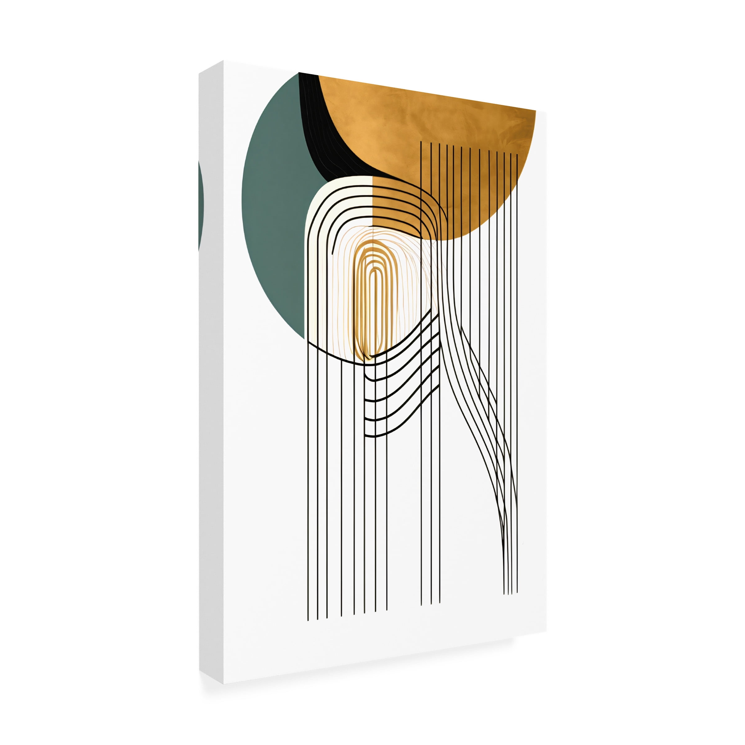 Canvas Wall Art - Ray Heere 'Mid Century Abstract Painting 19' Wall Art for Living Room, Bedroom, or Office DÃ©cor by Trademark Fine Art - 12 x 19 Inches