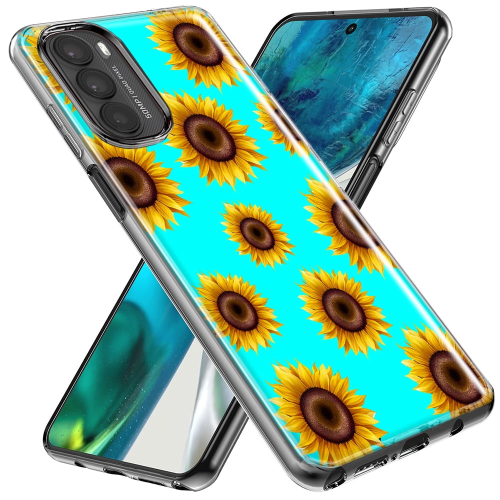 MUNDAZE Motorola Moto G Power Yellow Sunflowers Polkadot on