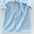 thumbnail image 4 of WUANDIXFA Peignoir à Capuche pour Filles, Vêtements de Maison pour Enfants, Peignoir Chaud, Pyjama en Flanelle à Capuche avec Lien pour Garçons et Filles, Bleu, 3-4 Ans, 4 of 6