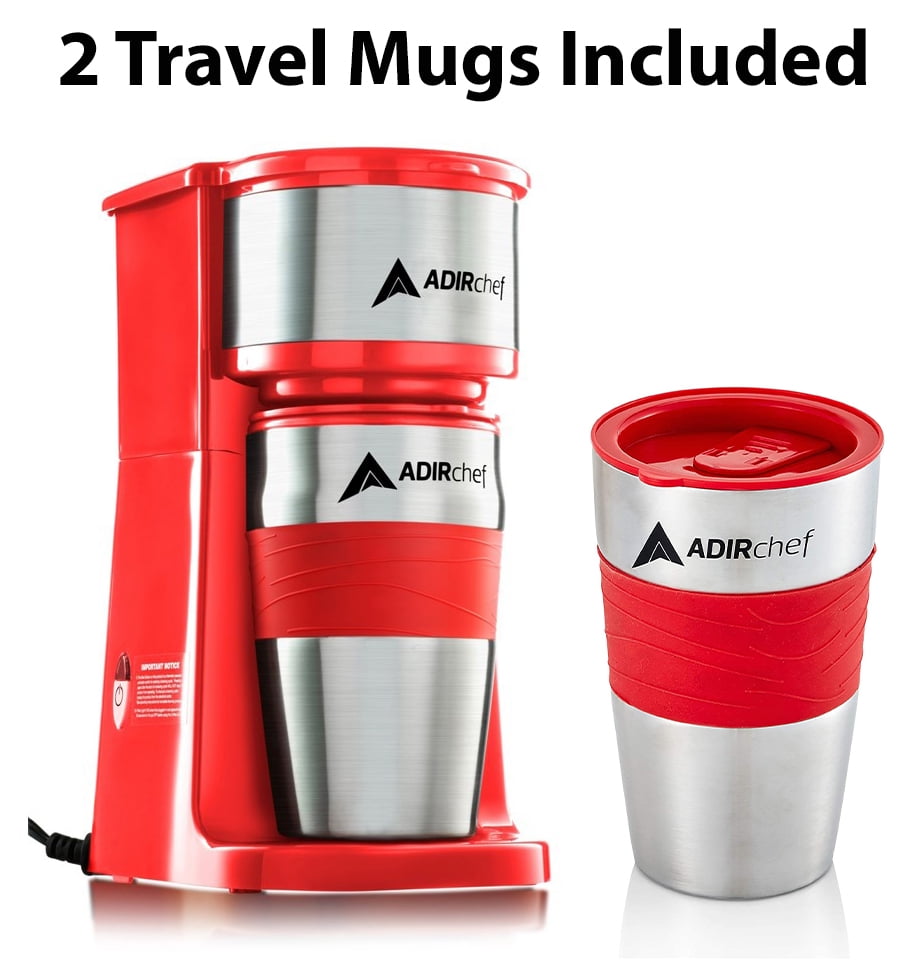 AdirChef Single Serve Coffee Maker, Portable, Travel, 15 Fl. Oz., 2