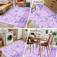 thumbnail image 6 of Butterfly Floral Washable Area Rugs 2.7'x5', Purple Floral Texture Butterflies Pearl Low Pile Throw Living Room Rug Non-Slip Sturdy Edge Binding Carpet for Indoor Entryway Bedside Kitchen, 6 of 9