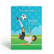 Soccer Player Thank You Note Card - 10 Thank You Note Cards and Envelopes - Spor