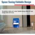 thumbnail image 3 of 440LBS Foldable Heavy Duty Moving Hand Push Cart Dolly Flatbed Platform Truck with Wheels for Loading Storage Home Warehouse Garage Logistics Express, 3 of 7