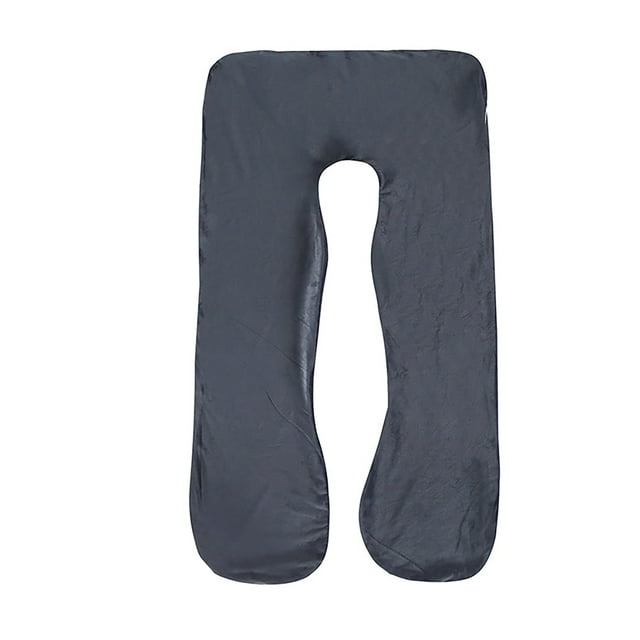 Almohada ergonómica de embarazo PeiBaiShun en forma de U para dormir, color negro