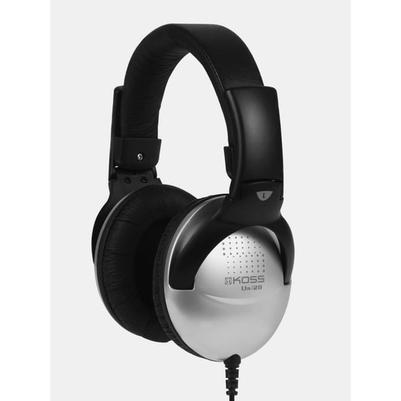 Koss Collapsible Portable Headphones, Standard Packaging Black, Silver