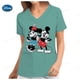 thumbnail image 3 of Blusa de trabajo de enfermera con estampado de Mickey Mouse de Disney, uniformes médicos, uniforme de enfermera de atención médica, manga corta, cuello en V para mujer, 3 of 5