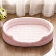 thumbnail image 5 of Pet Cooling Bed Summer Kennel Chihuahua Shiba ISmall Dog Cat Sleep Nest Breathable Washable Ice Fabric Pet Sofa Dog Accessories (Pink,68X55), 5 of 7