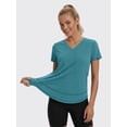 thumbnail image 4 of Rosvigor Womens Workout Tops V Neck T Shirts Comfy Athletic Shirts Loose Women Activewear Top for Gym Running Yoga, 4 of 7
