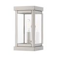 thumbnail image 1 of Livex Lighting 20701-91 Outdoor Wall Lantern, Medium, Brushed Nickel, 1 of 4