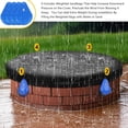 thumbnail image 4 of Outdoor Firepit Covers Round, Oxford Cloth Outdoor Rain, Snow and Wind Fire Pit Cover and Sandbag, Suitable for 52-56 Inch Round Built in Stone Firepits, 4 of 7