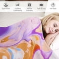 thumbnail image 3 of Chilfamy Abstract Brush Strokes Print Throw Blanket Super Soft Blanket for All Seasons - Bed Couch Car - Kids and Adults 60x80in, 3 of 6