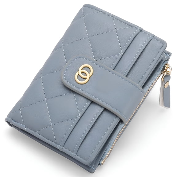 AOMRCOL Small Wallet for Women Slim Bifold Leather Credit Card Holder Cute Wallets Zipper Pocket Coin Purse with Id Window Wallet Purse for Women