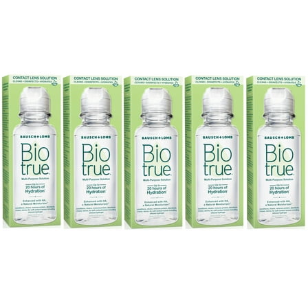 5 Pack - Biotrue Multi-Purpose Contact Lens Solution–from Bausch   Lomb–2 fl oz (60 mL) Bottle
