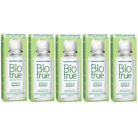 5 Pack - Biotrue Multi-Purpose Contact Lens Solution–from Bausch + Lomb–2 fl oz (60 mL) Bottle