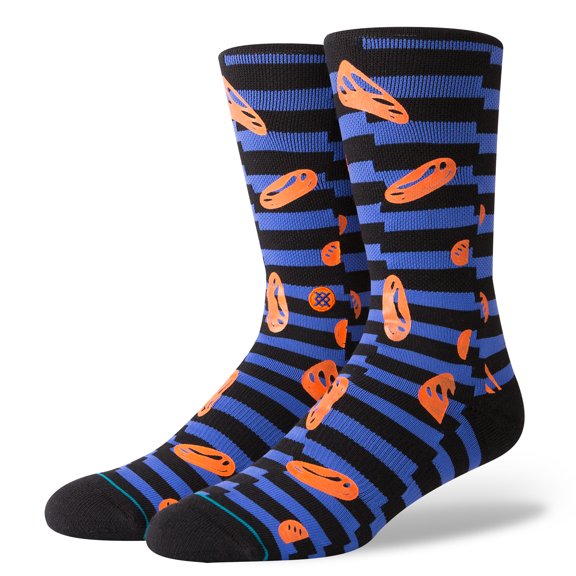 Face Melt Crew Socks [Blue]