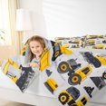 thumbnail image 4 of Manfei Kids Construction Vehicles Queen Comforter Set for Boys, Tractor Bulldozer Bedding Sets, Truck Excavator Bedding Comforter Set, Ultra Soft Home Decor Reversible 3-Piece, 4 of 8