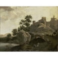 thumbnail image 3 of J.G. Schieblius 24x20 Black Modern Framed Museum Art Print Titled - Italian Landscape (1680 - 1720), 3 of 5