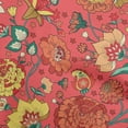 thumbnail image 1 of oneOone Polyester Spandex Red Fabric Asian Chinese Flower Sewing Craft Projects Fabric Prints By Yard 56 Inch Wide, 1 of 4