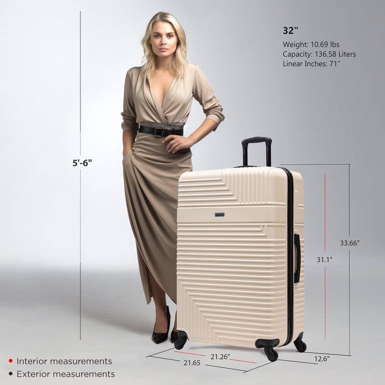 InUSA Resilience Lightweight Hardside Spinner Luggage 32