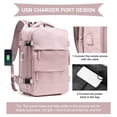 thumbnail image 4 of Mochila de viaje coowoz Large-L impermeable para mujer/hombre rosa, 4 of 7