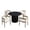 Natural+Black, variant on GDF Studio Theo Modern 5-Piece Round Dining Set with 47.3" Round Table and Upholstered Tub Chairs, Natural Black
