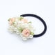 thumbnail image 2 of EeaseMX 2 lazos elásticos para el pelo con perlas y flores, accesorios para el cabello para mujeres y niñas., 2 of 8