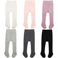 thumbnail image 6 of Ksopiavobs Baby Tights Toddler For Girls Solid Knit Socks Soft Cotton Infant Leggings Warm Stockings Newborn Pants, 6 of 6