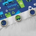 thumbnail image 4 of Castle Fairy Cartoon Garbage Truck Curtains Pack of 2 (42x84 Each) for Teens, Recycle Bin Print Curtains Blackout for Kids Bedroom, Green Blue, 4 of 6
