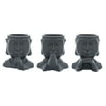 thumbnail image 1 of Sagebrook Home Ceramic Set of 3 7"h Buddha Head Planters, Black, 1 of 7