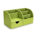 thumbnail image 1 of 7 Compartiments PU Organisateur de Bureau Multifonctions en Cuir, 1 of 4