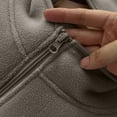 thumbnail image 4 of Lovzfmll Veste en Molleton pour Femme, à Manches Longues avec Capuchon Style Décontracté Zip-Up Vert Armée, 2TG, 4 of 9