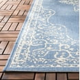 thumbnail image 5 of SAFAVIEH Beach House Janine Medallion Indoor/Outdoor Area Rug, Cream/Blue, 3' x 5', 5 of 6