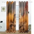 thumbnail image 2 of Wolf Soil Grass Leaves Black Out Curtains 72 Inch Length Curtains for Sliding Glass Doors Bedroom Living Room 2 Pack, 2 of 6