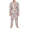 thumbnail image 3 of Lsque Rose Flowers Pattern Long Sleeve Pajama Set for Men - Soft 2-Piece Sleepwear and Loungewear Set with Pockets, Comfy Nightwear-X-Large, 3 of 7