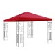 thumbnail image 3 of Cubierta de sombrilla de patio al aire libre de repuesto para gazebo, toldo de poliéster impermeable, rojo vino Methold HA005515-02, 3 of 6