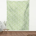 thumbnail image 3 of Acorn Upholstery Fabric by the Yard, Abstract Swirls Oak Leaves and Acorns Summer Season Green Foliage, Decorative Fabric for DIY and Home Accents, 3 Yards, Lime Green White by Ambesonne, 3 of 4