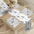 thumbnail image 2 of Ambesonne Botanical Table Runner & Placemats, Watercolor Iris Flowers, Placemat 4 pcs + Runner 16"x72", Blue Violet Mustard, 2 of 2
