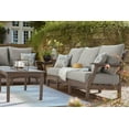 thumbnail image 6 of Signature Design by Ashley Visola Outdoor Fabric Sofa with Cushion in Gray, 6 of 7
