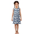 thumbnail image 6 of Girls Dress Baseball Sleeveless Dress for Girls Hem A-Line Casual Sundress, 6 of 7