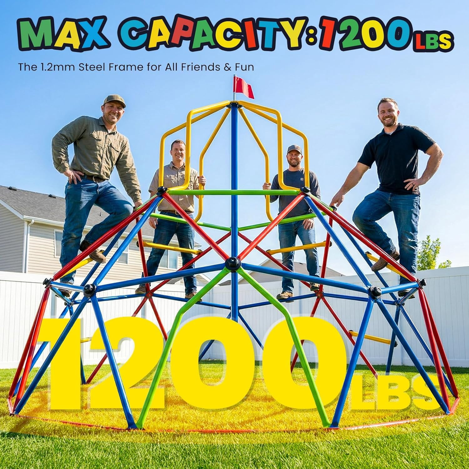 Zupapa, Kids Climbing Dome, 10FT, Outdoor Jungle Gym for Kids