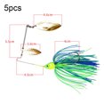 thumbnail image 2 of Señuelo de pesca, kits de cebos giratorios de plantilla de metal duro Swimbait para lubina, trucha, lucio, salmón, leucomas, 2 of 5