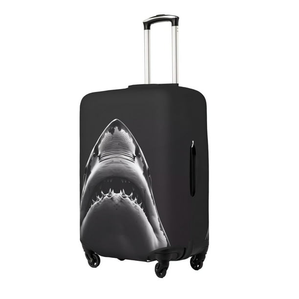 Balery Black And White Shark Funda de equipaje, fundas para maletas, elástica, lavable, protector de maletas, compatible con maletas de 18 a 32 pulgadas-X-Large