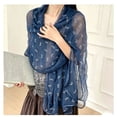 thumbnail image 6 of Soft Mist Bandana Long Scarf 3D Bow Textured Neck Wrap & Shawl Fashion Accessory, 6 of 6