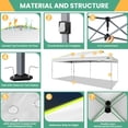 thumbnail image 4 of COBIZI 10x20 Pop Up Canopy Tent, Outdoor Party Tent With 6 Sidewall One Push Setup Glow, 3 Adjustable Height Air Vent Waterproof UPF50+, Bag, 4 Sandbag, 6 Stake, 12 Rope for Beach, Commercial, 4 of 7