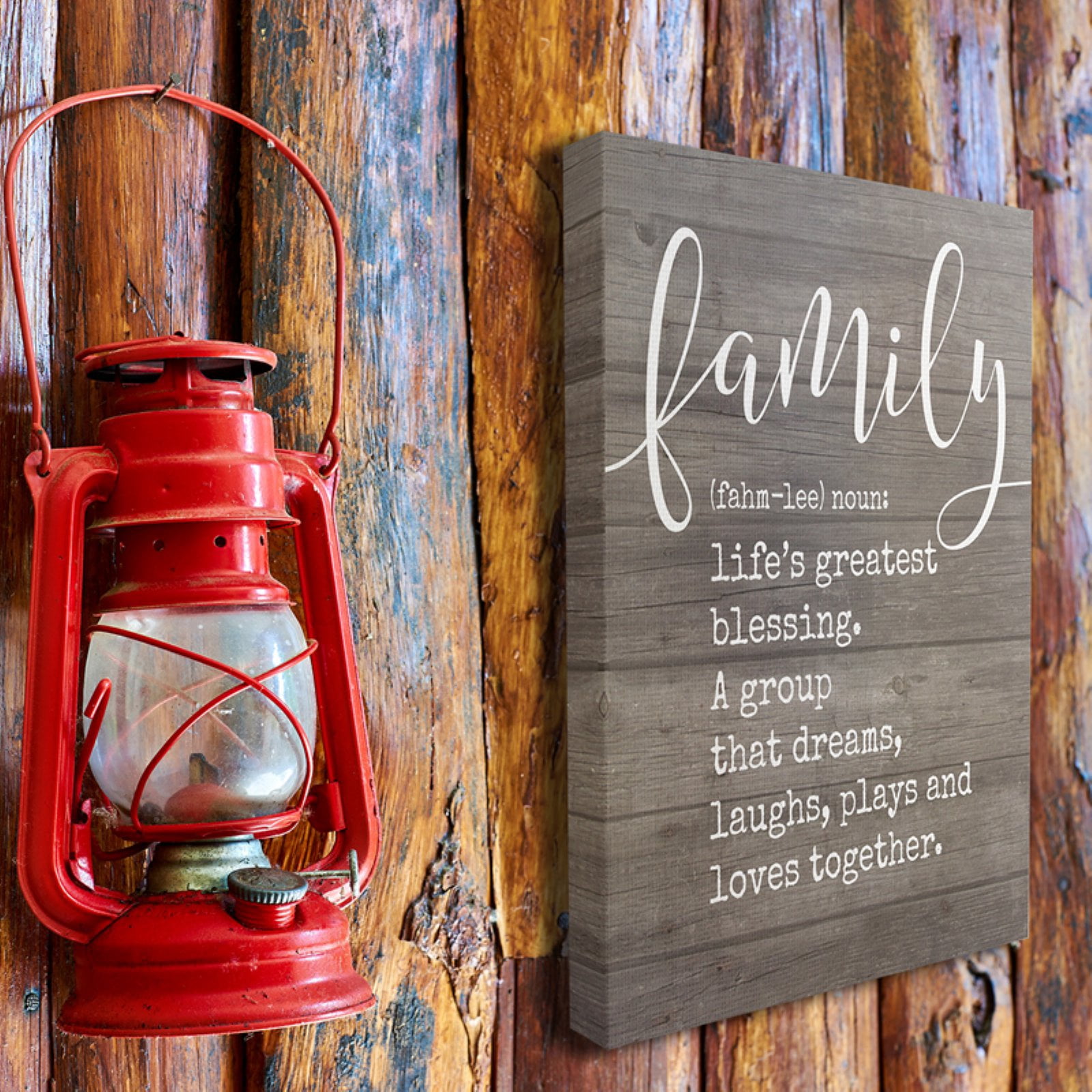 The Stupell Home Decor Collection Family Definition Planked Oversized Wall Plaque Art, 13 x 0.5 x 19